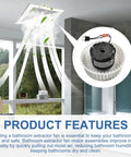 Upgrade Bathroom Exhaust Fan Motor Replacement And Blower Wheel Assembly Fits Broan Nutone 8663RP 8664RP 8814 671RB 672RB 8832N B Unit And Similar Models For Quiet, Efficient Humidity Control.