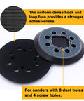 4 Packs 5 Inch 8 Hole Hook And Loop Replacement Sanding Pad For DWE6423 DWE6423K DWE6421 Detail of hook and loop face