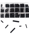 Beefy 530 Piece Roll Pin Set With Slotted Spring Pins In M1.5, M2, M2.5, M3, M4, M5, And M6 Steel Dowel Pins in storage case