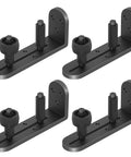 Four Piece Sliding Barn Door Floor Guide Set With Adjustable Rollers, Heavy Duty Aluminum Hardware For A Smooth Quiet Glide