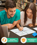 Students using Dry Erase XY Axis Graph Lap Boards 9 by 12 Inches for Student and Classroom Use Double Sided Whiteboards in a library