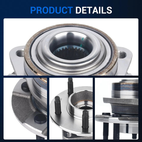 Close-up of Front Wheel Hub And Bearing Assembly 5 Lug Non ABS 513190 Fits Chevy Equinox 2005 Saturn Vue 2002 2007 Pontiac Torrent 2006