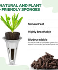 All In One Hydroponic Seed Pod Kit With 172 Pieces Including 60 Growing Sponges, 25 Baskets, natural peat sponges shown