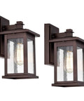 Bronze Outdoor Wall Light 2 Pack 12 Inch Anti Rust Sconce No Assembly Required 100W Max Exterior Fixture view