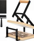 Printing Linocut Hand Lever Press Kit With Rollers And Felt Pads for lino cuts and woodblock printing DIY tools, A5 size