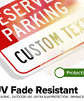 No Parking Sign For Business, Custom Reserved Parking Sign 10 By 14 Inches, Rust Free Aluminum, UV Fade Resistant