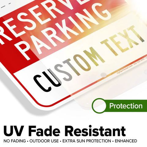 No Parking Sign For Business, Custom Reserved Parking Sign 10 By 14 Inches, Rust Free Aluminum, UV Fade Resistant