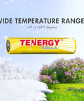 Rechargeable NiMH AAA Battery 600mAh for Solar Lights 12 Pack No Leak Design displayed against winter and spring landscape
