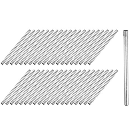 Diamond Mounted Burrs for Carving and Polishing, Cylindrical Concave Diamond Drill Bits With 3/32 Inch Shank, 40 Pcs Set