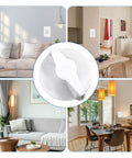 Two Pack Timer Knob Replacement For Wall, Bath, And Light Timers, close-up of white ABS knob in various room settings.