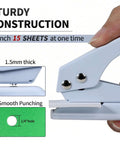 Heavy Duty 1/4 Inch Single Hole Paper Punch For Crafts And Office Use No-Fuss Easy Punching With All Metal Construction