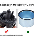 Float Bowl Gasket Seal Ring For Briggs And Stratton Carburetors, Compatible With 796611 493640 398191 20-141-1 20-141 Lawn Mower Parts, O Ring And Seal Set, Durable Replacement, black carburetor bowl and metal float bowl with O-ring seal fit