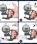 Digital Thickness Gauge 0 To 12.7mm And 0.5In With 0.01mm 0.0005In Resolution, Easy Read LCD, Ultra Precise Thickness Meter For Paper Film Leather And Wire, Great For Printing Press Settings Black, handheld black digital gauge measuring sheet thickness