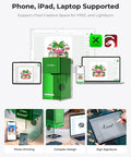 Dual Laser Engraver 2 In 1 Portable System With Lightning Fast 4000mm Per Second Speed for Jewelry Metal Wood Leather display