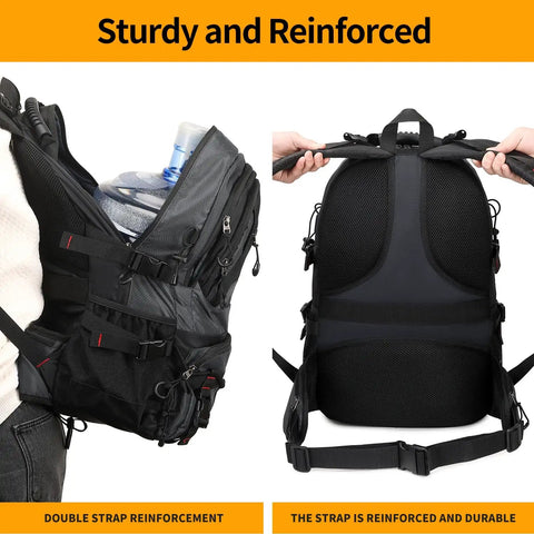 40L Hiking Backpack For Men And Women, Waterproof Outdoor Daypack For Camping And Travel, Lightweight Multicompartment Pack