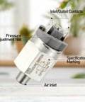 Air Compressor Pressure Switch With Adjustable Settings Stainless Steel Body One Eighth Inch PT Thread Normally Open Compact