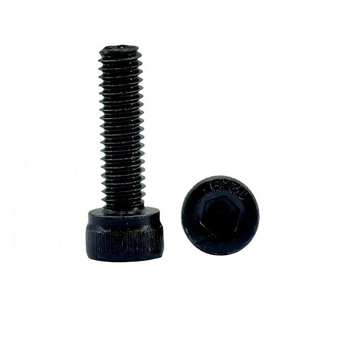 100 Pack M4 X 12mm Hex Socket Head Cap Screw Bolts 12 9 Grade Black Oxide Alloy Steel Metric Fasteners on white background.