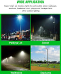 240W LED Parking Lot Light With Photocell, 33,600 Lumens, 5000K illuminating parking lots, streets, walkways, and stadiums
