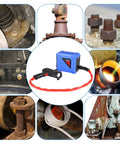 Top Tier 1800W Handheld Induction Heater quickly melts lock jammers and rusted nuts without flames, shown with various rusted bolts.