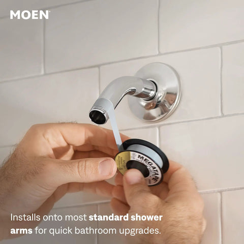 Slick Chrome Rain Showerhead And Dual Handshower Setup Featuring Three In One Spray Settings With Smooth Magnetic Docking For That Heavy Duty Bathroom Glow Up