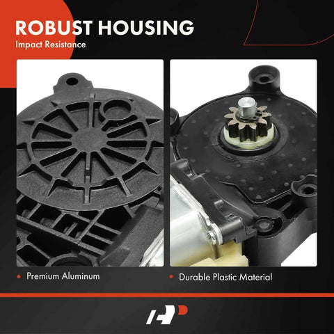 Close-up of rear right power window lift motor for Dodge Ram, durable plastic and aluminum construction