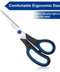 All Purpose 8 Inch Scissors 6 Pack With Comfort Grip For Office Desk Tasks Crafting Sewing Fabric And School Supplies Ambidextrous Right And Left Handles showing ergonomic design