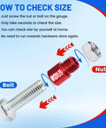 Detachable Thread Checker Kit For SAE And Metric Bolts Nuts And Screws 50 Piece Gauge Set With 27 SAE And 23 Metric Sizes