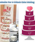 Must Have Cake Decorating Kit With Round Turntable And Cream Spreader For 4 To 12 Inch Cakes, cake size chart and decorated cake images