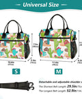 Cactus Desert White Insulated Lunch Bag For Women And Men, Reusable Cooler Lunch Box, sizes small and medium with strap, 11.4 x 6.2 x 11.8 inches