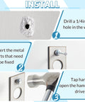 Installation steps for 100 Pack One Quarter Inch By Three Inch Drive Nails For Anchor Hammer In Expansion Anchors.