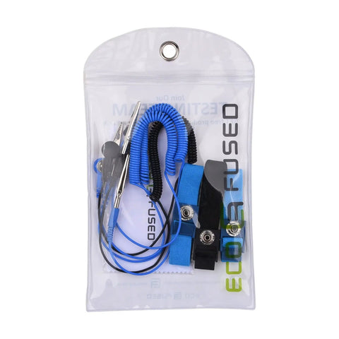 3 Pack Anti Static Wrist Straps With Grounding Wire And Alligator Clip Reusable ESD Protection Kit in packaging