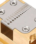 Close-up of Brass Watch Repair Vise Clamp Kit With 0.2-1.5mm Hole Range, showing measurement plate and screws