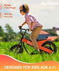 Kids Electric Bike With 350W Motor 36V 7.8Ah Battery Zippy Up To 15.5 MPH, 15 Mile Range, 16 Inch Pneumatic Tires, Off Road Balance Bike For Ages 6 And Up, Youth All Terrain Electric Bicycle, child riding side view