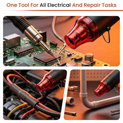 Heat Gun For Soldering With Adjustable Temperature Control And Fast Heating Lightweight Ergonomic Tool For Heat Shrink Tubing