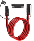 Straight Up Heavy Duty Sae Extension Cable 12 Foot With 16Awg Thick Core Wiring, featuring a coiled design and secure connectors for easy hookups.