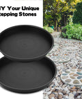 Round Stepping Stone Molds Set Of Six In Two Sizes Ten Inch And Eleven Point Two Inch Inner Diameters Reusable Concrete Molds For Garden Walkway