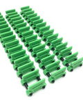 Space Saving 42 Wrench Organizer Set with Infinitely Adjustable Dividers in a durable green finish, arranged in lines