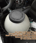 Two Pack Black Engine Radiator Coolant Reservoir Cap For Infiniti Nissan Renault OEM 21712 79900 Compatible shown installed on car engine