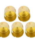 Check Out This Hella Cool 5 Piece 42mm Gemstone Hole Saw Kit With Golden Drill Cutters For Marble Glass And Ceramics To Make Precise Cuts Like A Pro. five 42mm gold hole saw bits