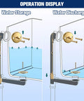 Operation display of Hassle Free Tub Drain Linkage Assembly With Trip Lever And Gold Cover for water storage and discharge.