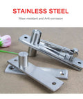 360 Degree Shaft Swivel Wood Door Hinge With Concealed Mount And Adjustable Gap Up And Down Pivot Hardware on beige surface
