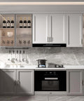 Modern kitchen cabinets with 5 Pack 3.75 Inch Black And Gold Cabinet Handles Slick Modern Zinc Alloy Drawer Pulls Matte Finish