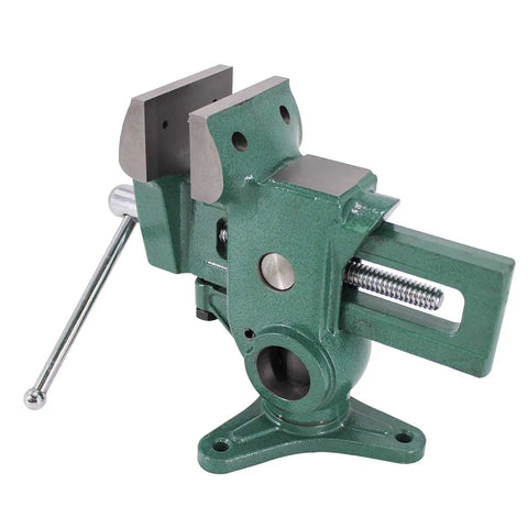 Parrot Vise Multi Angle Bench Vise 3.5 Inch For Woodworking And Metalworking, 360 Degree Swivel, Precision Cast, Adjustable Jaw Width, Durable Clamp Vise For DIY Pros And Hobbyists, green cast iron