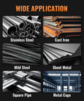 Image showing wide application of Dual Voltage 110V 220V Arc MMA TIG Welder 140A on various metal types.