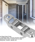 Low Noise Sliding Door Rollers And Window Pulley Set 4 Stainless Steel Double Drive Track Rollers