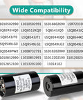 Washer Start Capacitor Replacement Part For Most Top And Front Load Washers Fits 661606 WP8572717 2859 357021 W10244889 3949169 482156 Black Durable Replacement Part For Easy Fix And Long Lasting Performance. CD60 start capacitor with compatibility chart