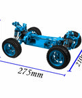 Metal RC Chassis Frame Kit 1/14 4WD For WLtoys 144010 144001 144002 Beefed Up Kit Blue Durable Easy Bolt On DIY Truggy Frame