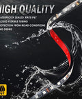 Dope Underglow LED Light Kit For Cars 4 Pieces RGB Neon Underside Lights Waterproof Strip in water demonstration