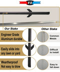 Comparison of Heavy Duty 48 Inch Yard Stake Set For Outdoor Lawn Signs with common metal stakes, highlighting durability and installation ease.
