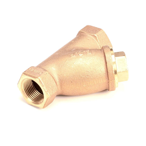 OEM Replacement Strainer Line 00-186922 For Commercial Kitchens, brass, durable fitting, side angle view